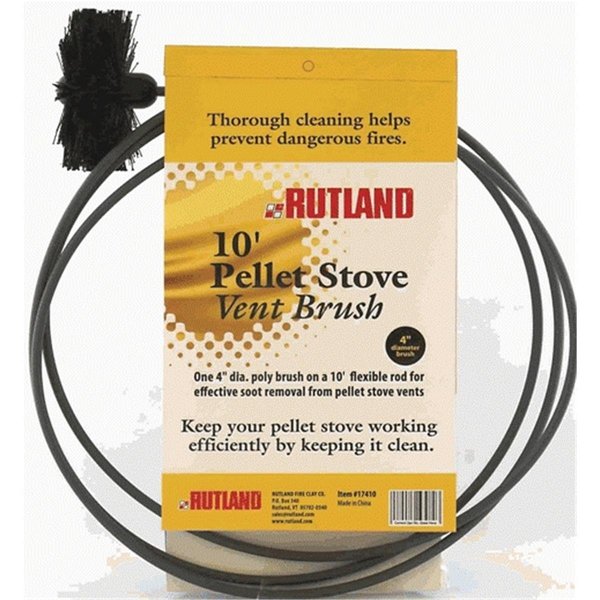 Rutland Chimney Sweep 4 inch Pellet Stove/Dryer Vent Brush with 20 ft flexible handle RU451510